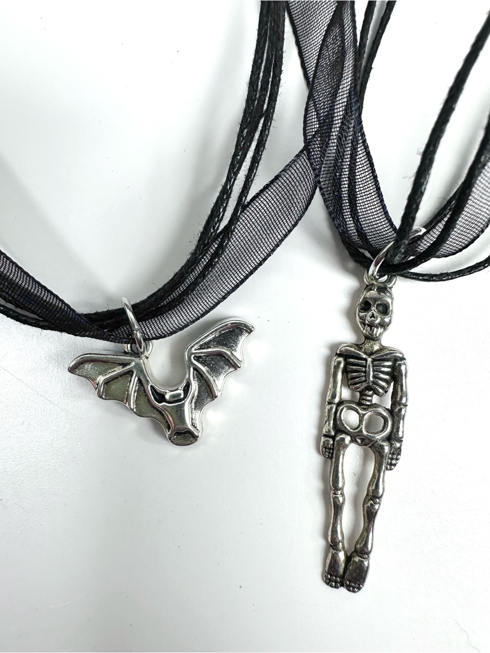 🖤Goth Halloween Bat Skeleton Choker Necklace Set